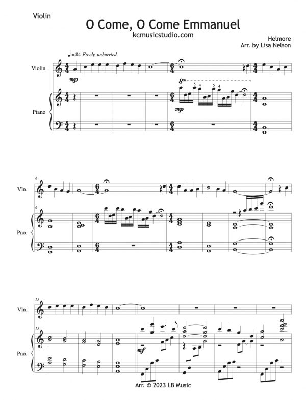 O Come O Come Emmanuel - Violin